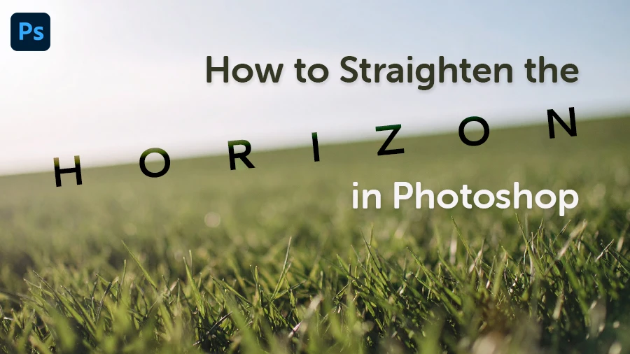 image of a grassy landscape introducing how to straighten the horizon in photoshop