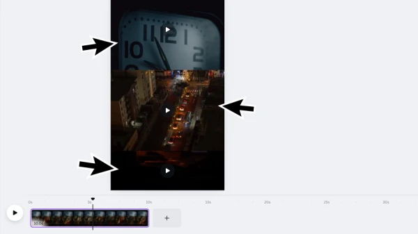 split screen video designed in canva